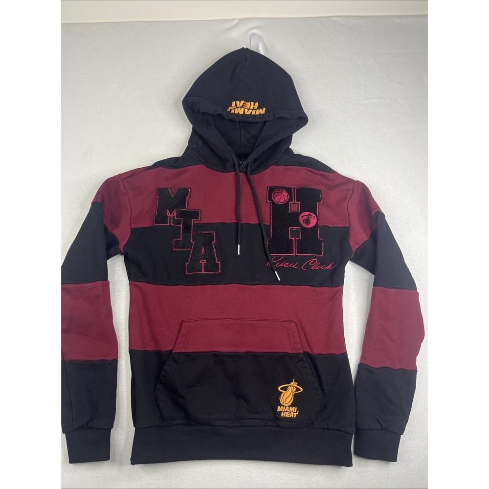 Keiser Clark x NBA Miami HEAT Hoodie Freshman Year Colorblock Red Black Small